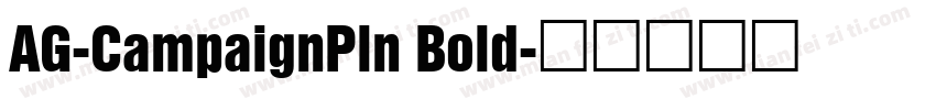 AG-CampaignPln Bold字体转换